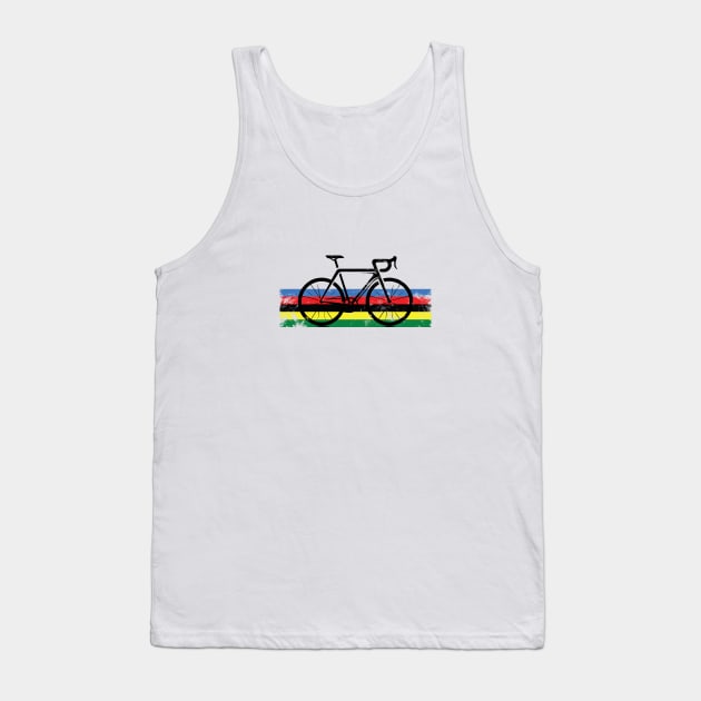 Road Bike Cycling Lover World Champion Bike Stripes Tank Top by Selknen 🔥